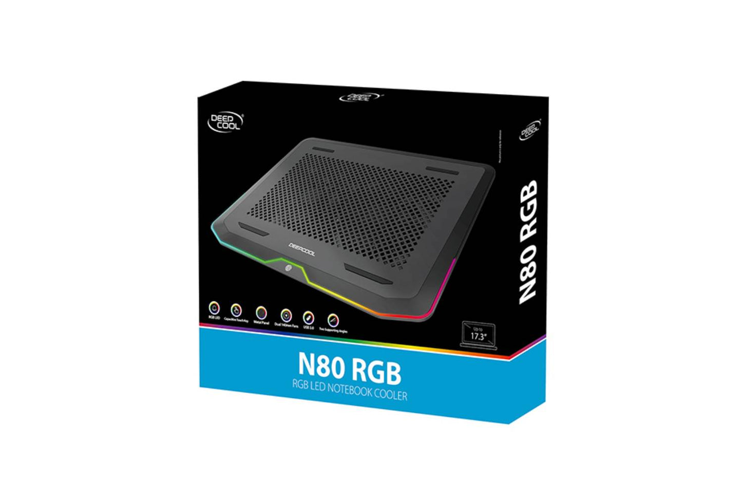Deepcool N80 RGB laptop Dual 140mm silent Cooling pad