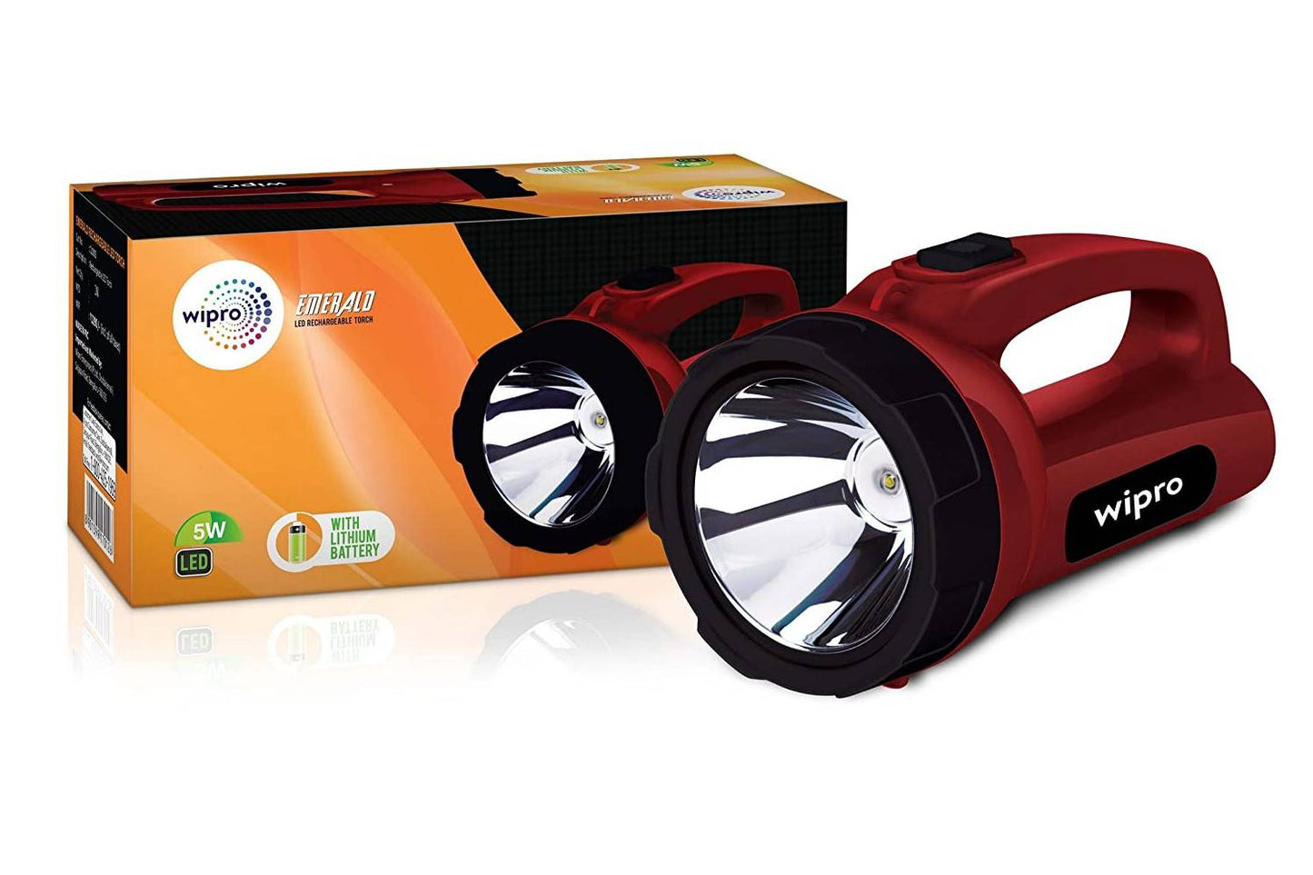 Wipro Emerald Rechargeable Emergency Light (Red)