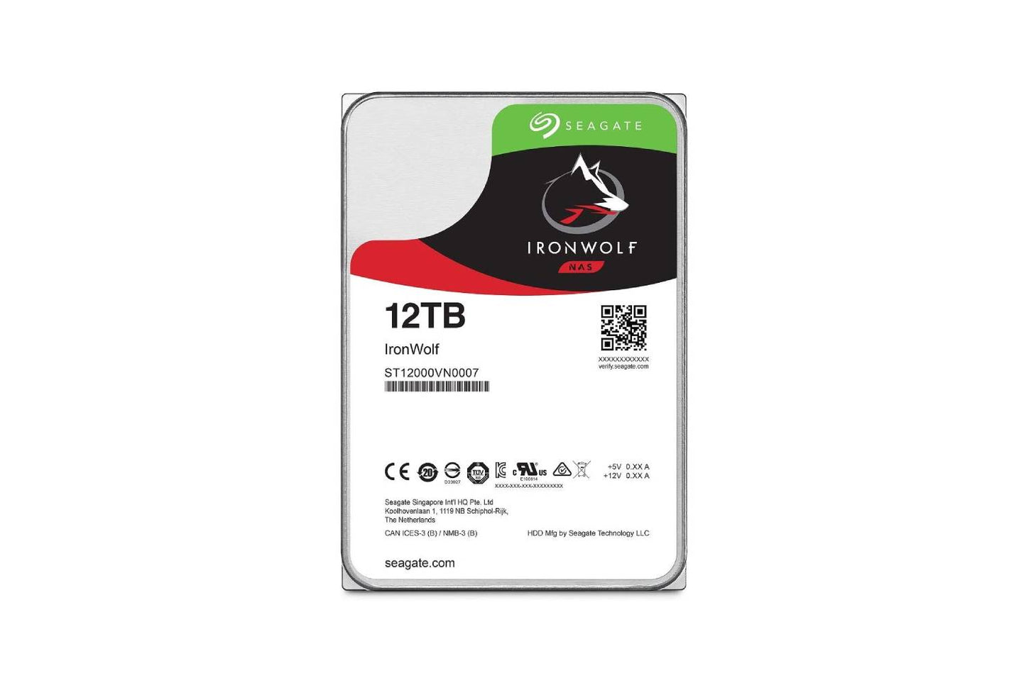 Seagate 12TB 7200 RPM, 256 MB Cache Ironwolf Desktop 3.5 Inch Internal HDD