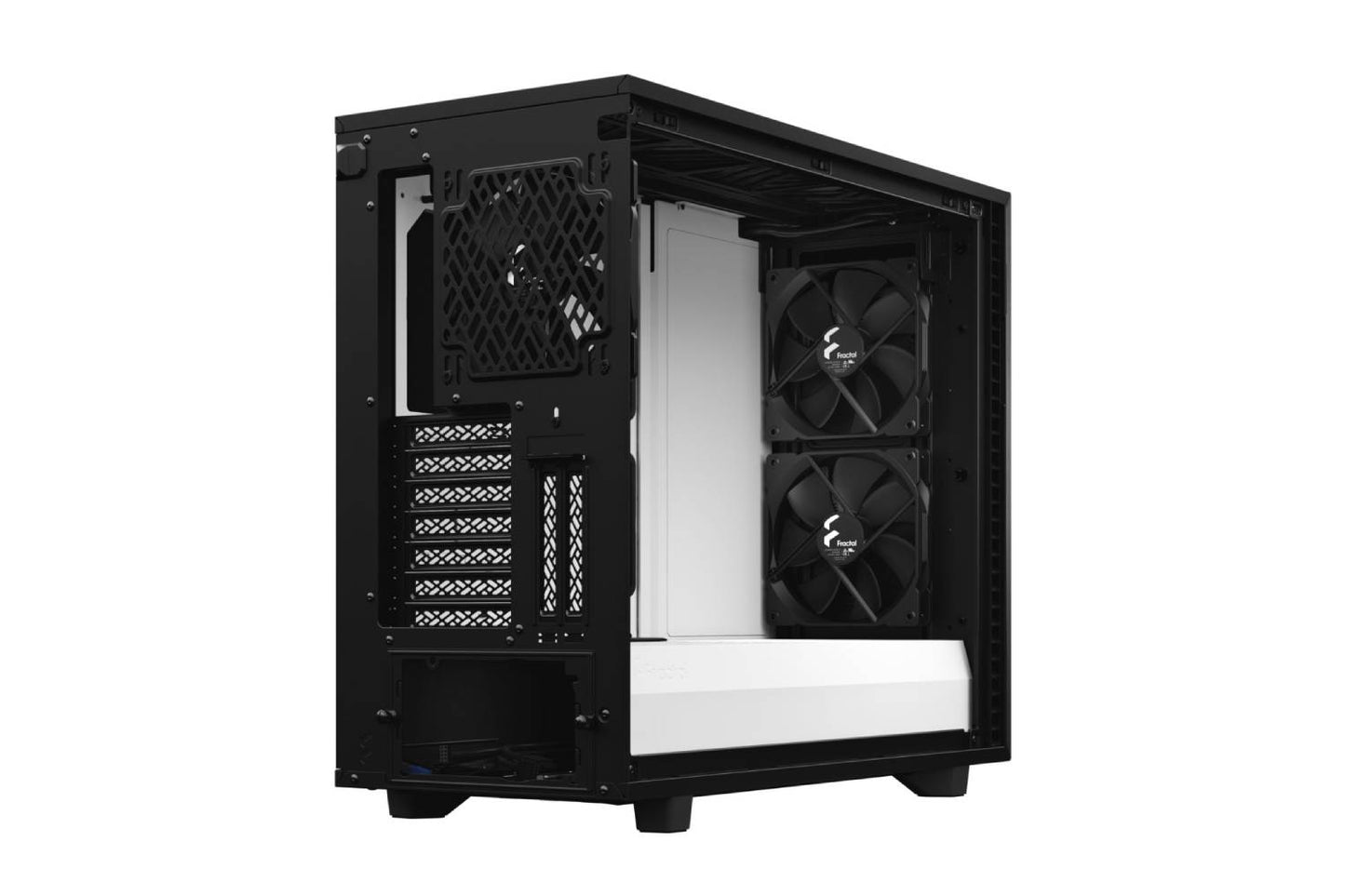 Fractal Define 7 Clear Tempered Glass Black/White Cabinet