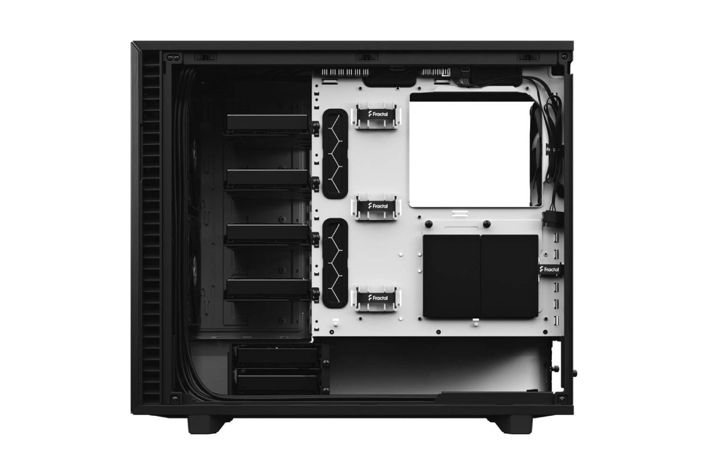 Fractal Define 7 Clear Tempered Glass Black/White Cabinet