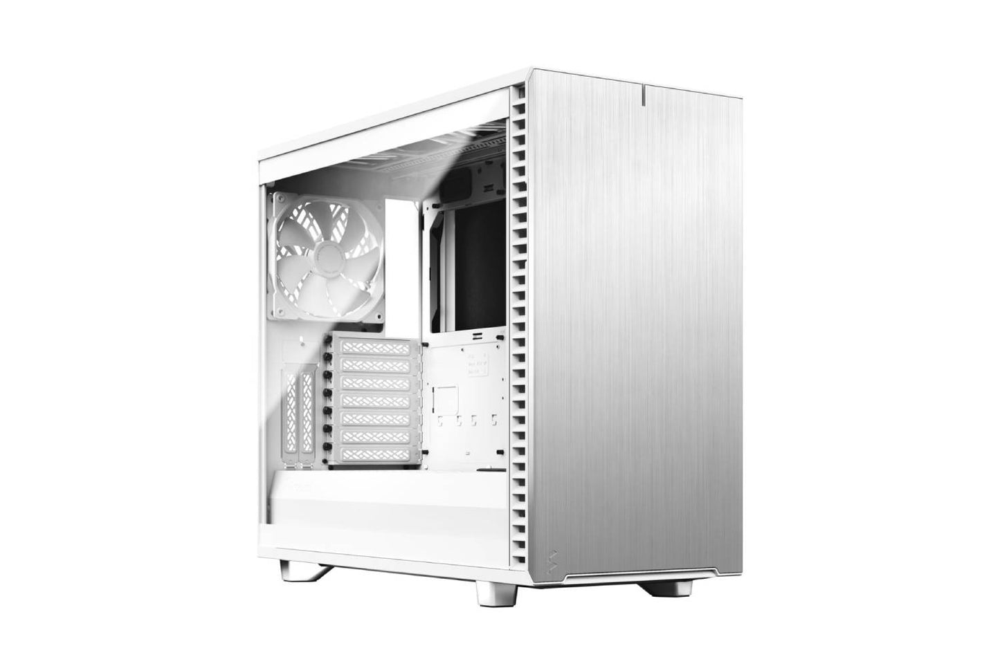 Fractal Define 7 Clear Tempered Glass White Cabinet