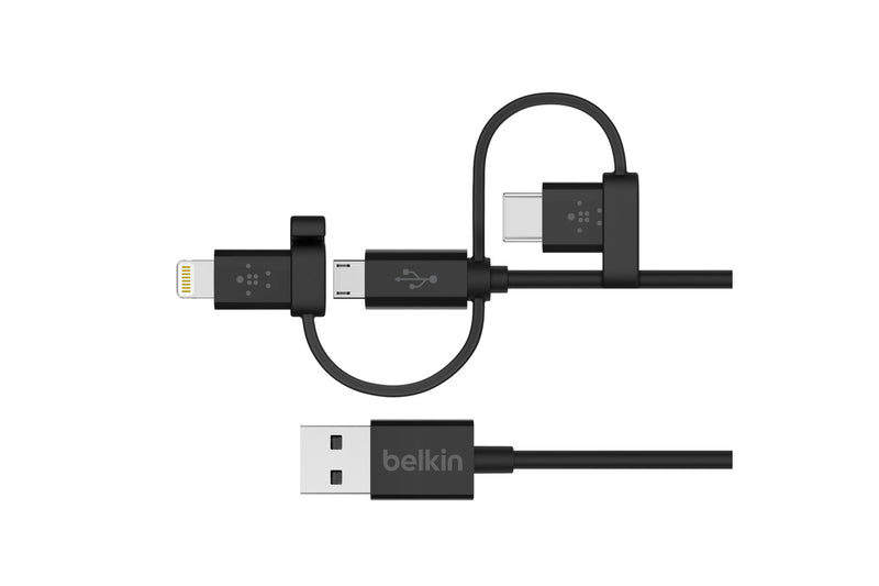 Belkin Universal Cable with Micro-USB, USB-C and Lightning Connectors