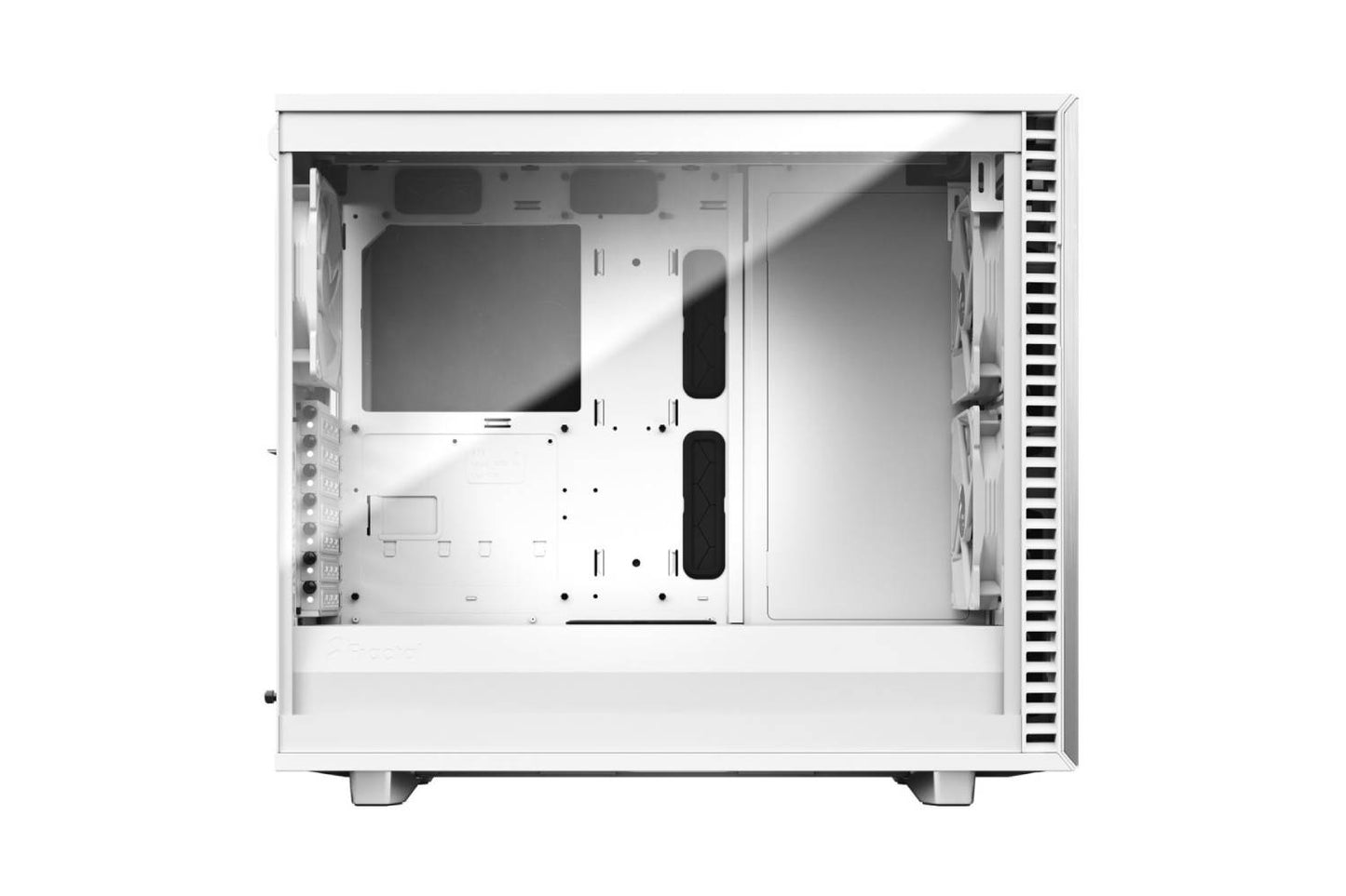 Fractal Define 7 Clear Tempered Glass White Cabinet