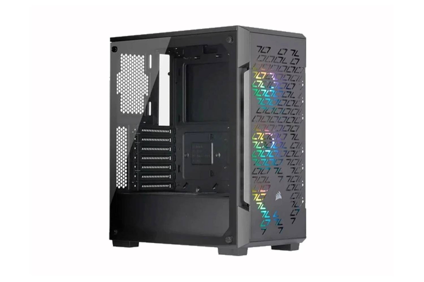 CORSAIR iCUE 220T RGB Airflow Tempered Glass Mid-Tower Smart Black Cabinet