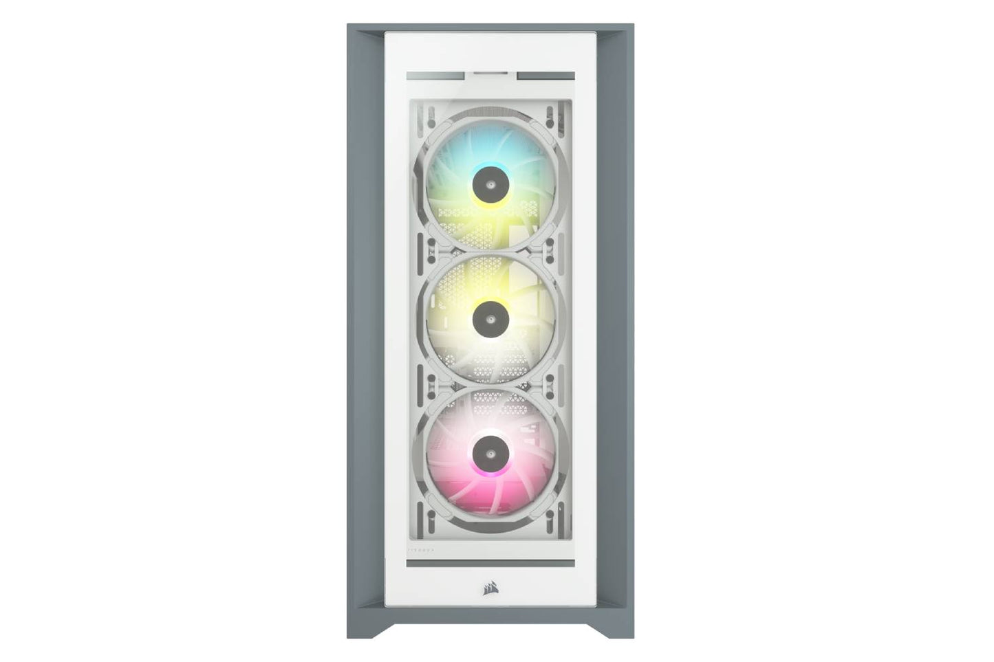 Corsair iCUE 5000X RGB Tempered Glass Mid-Tower ATX PC Smart Case — White