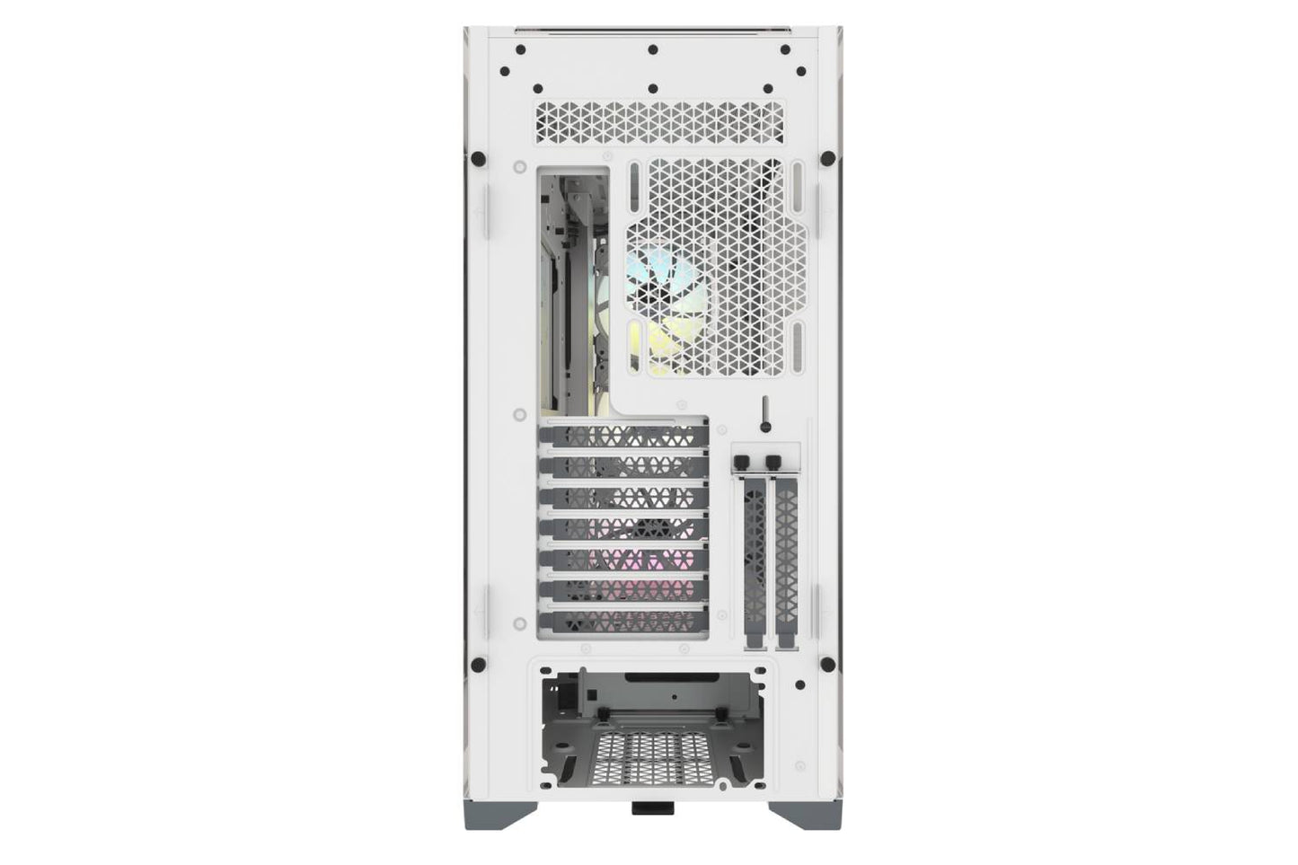 Corsair iCUE 5000X RGB Tempered Glass Mid-Tower ATX PC Smart Case — White