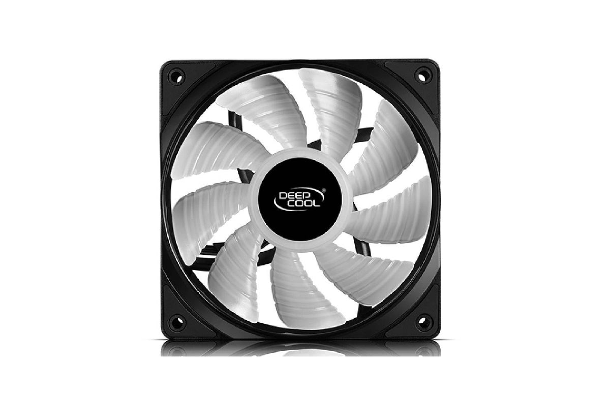 Deepcool RF 120 – 3 in 1 20mm RGB LED PWM Fans with Fan Hub and Extension (Multicolor)