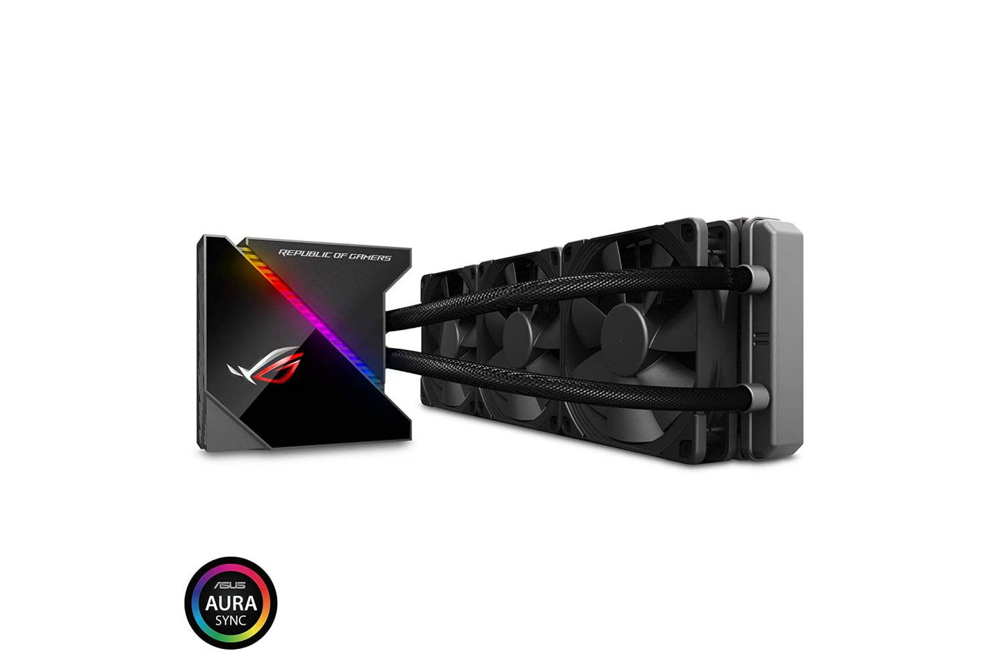 Asus ROG Ryujin 360 all-in-one liquid CPU cooler with LiveDash color OLED, Aura Sync RGB and 3x Noctua iPPC 2000 PWM 120mm radiator fans