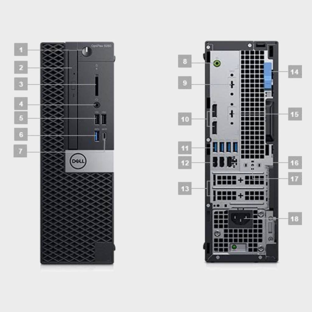 Dell Optiplex 5060 MT with Windows 10 Pro and 19.5" (inch) monitor complete desktop