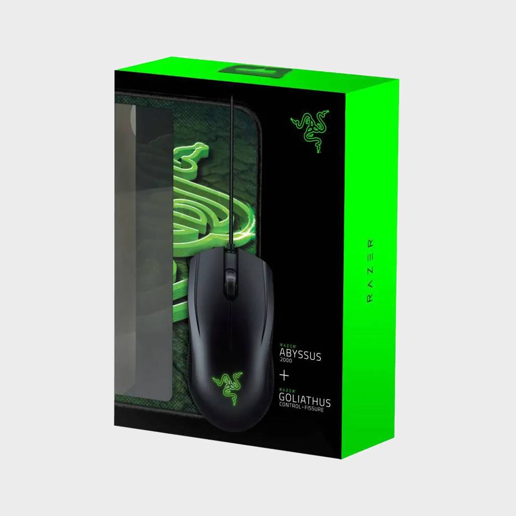 Razer Abyssus 2000 and Goliathus Speed Terra Mouse Mat Bundle - FRML Packaging