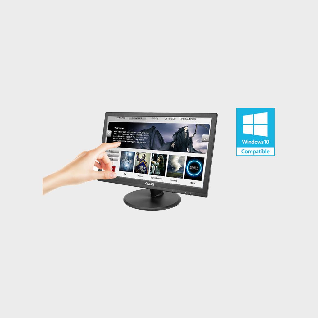 ASUS VT168H Touch Monitor 39.62cm(15.6) (1366x768), 10-point Touch, HDMI, Flicker free, Low Blue Light Monitor
