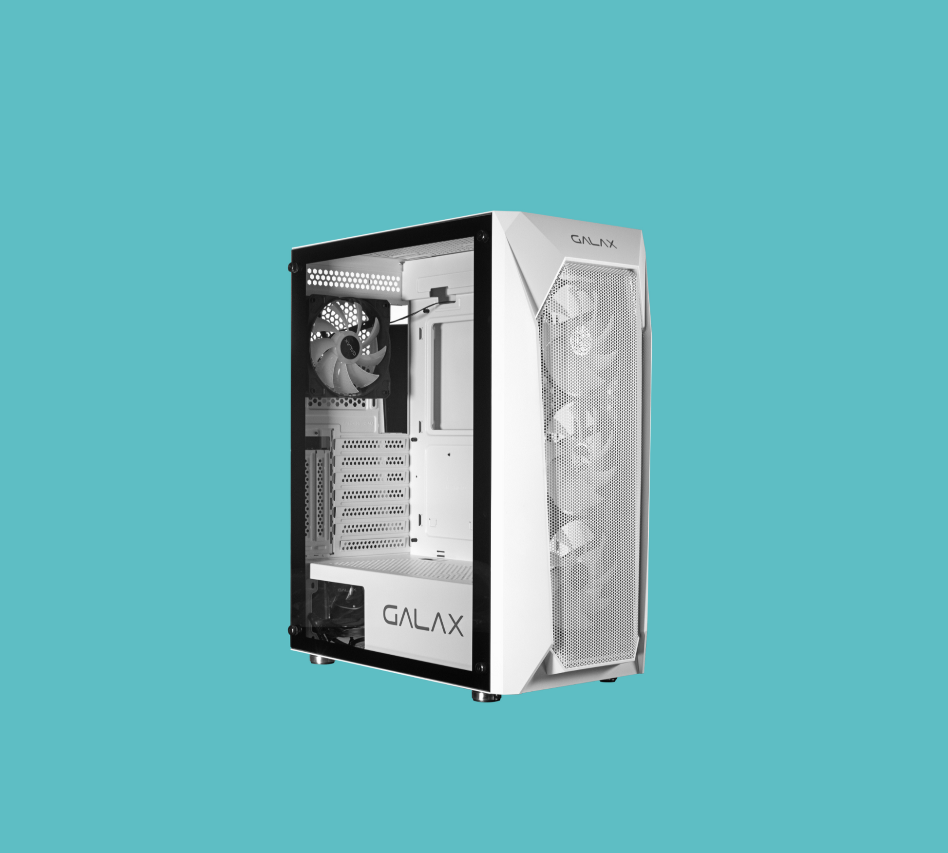 GALAX Revolution 05 RGB Cabinet, Mid Tower, Color Black and White-Cabinets-Galax-computerspace