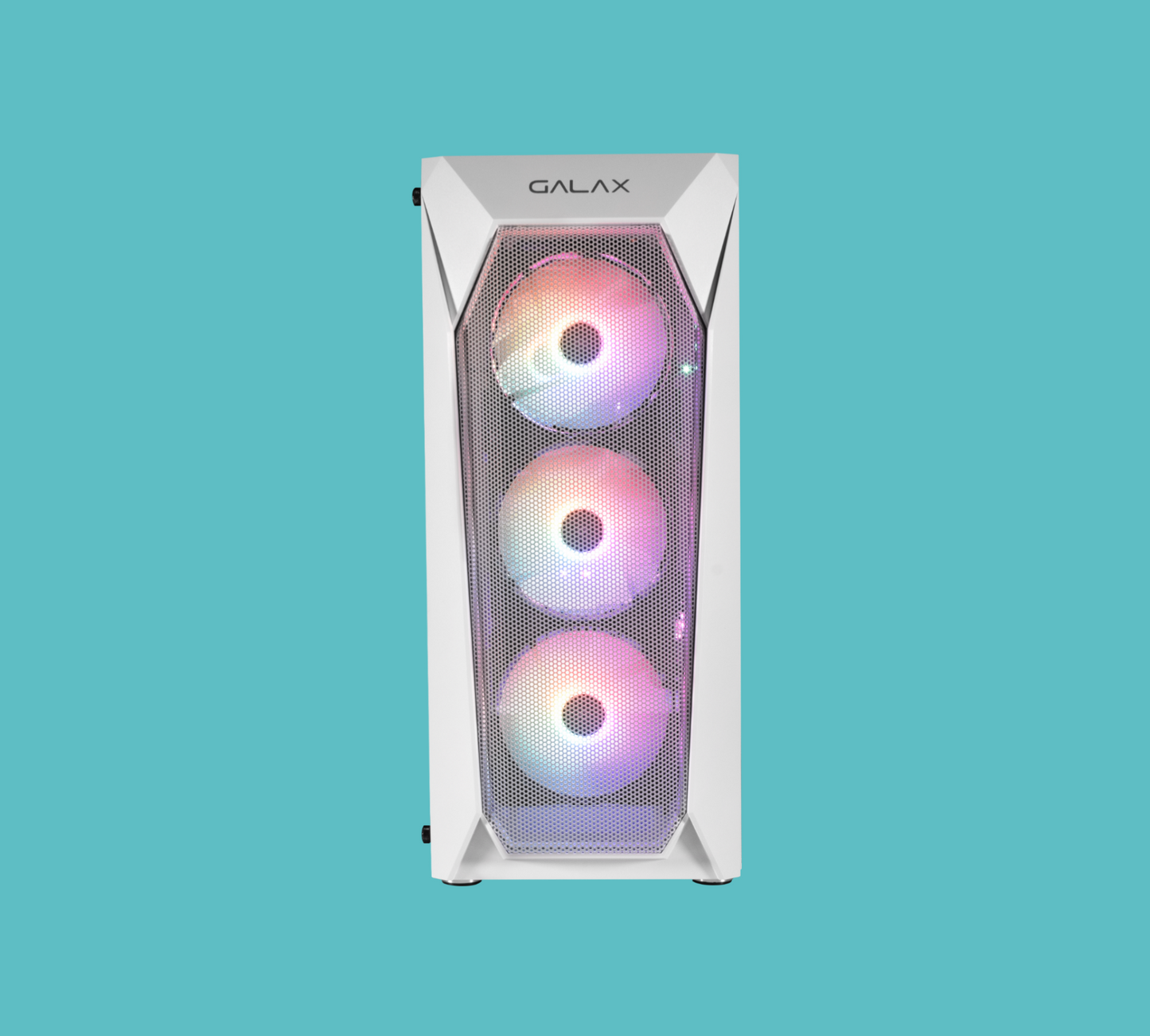 GALAX Revolution 05 RGB Cabinet, Mid Tower, Color Black and White-Cabinets-Galax-White-computerspace