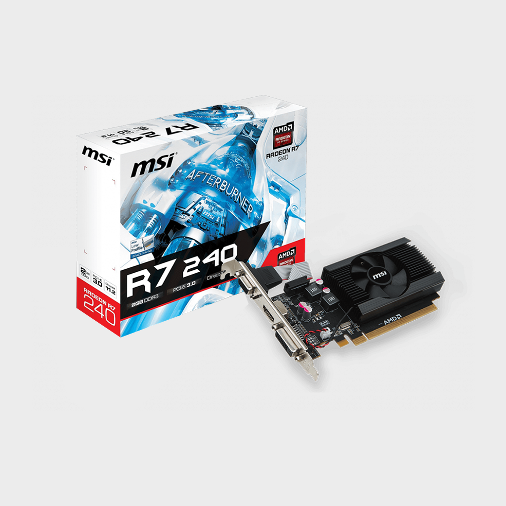 MSI AMD Radeon R7 240 2GBD3 64b LPV4 DDR3 Graphics Card