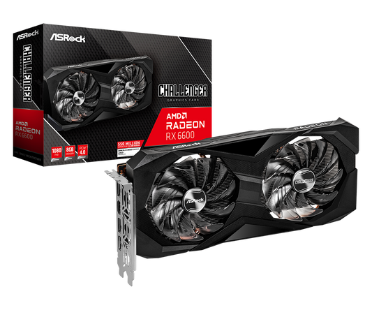 Asrock AMD Radeon RX 6600 Challenger D 8GB Graphics Card-GRAPHICS CARD-ASRock-computerspace