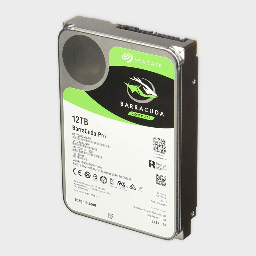 Seagate 12TB BarraCuda Pro 7200RPM SATA 6GB/s 256MB Cache 3.5-Inch Internal HDD