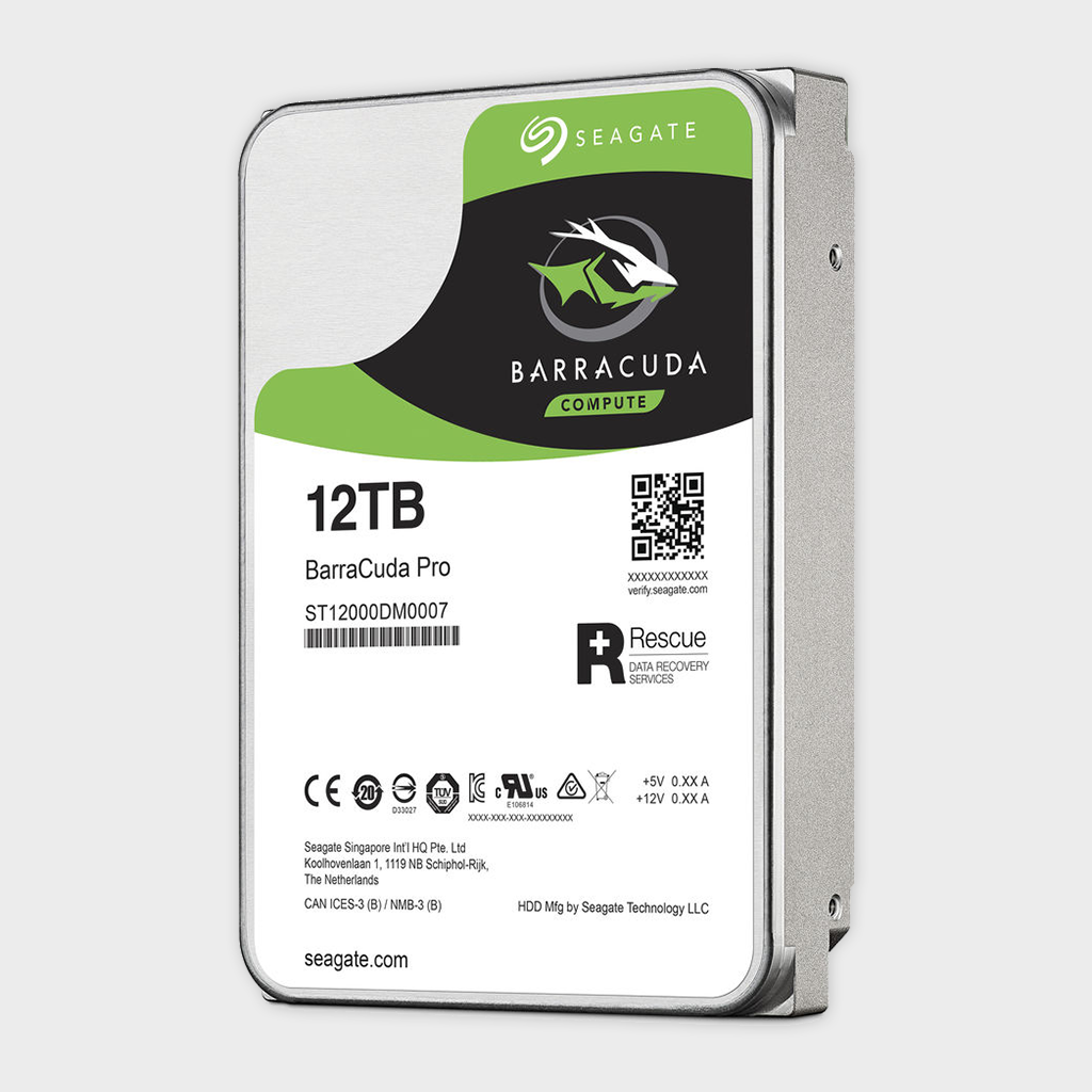 Seagate 12TB BarraCuda Pro 7200RPM SATA 6GB/s 256MB Cache 3.5-Inch Internal HDD