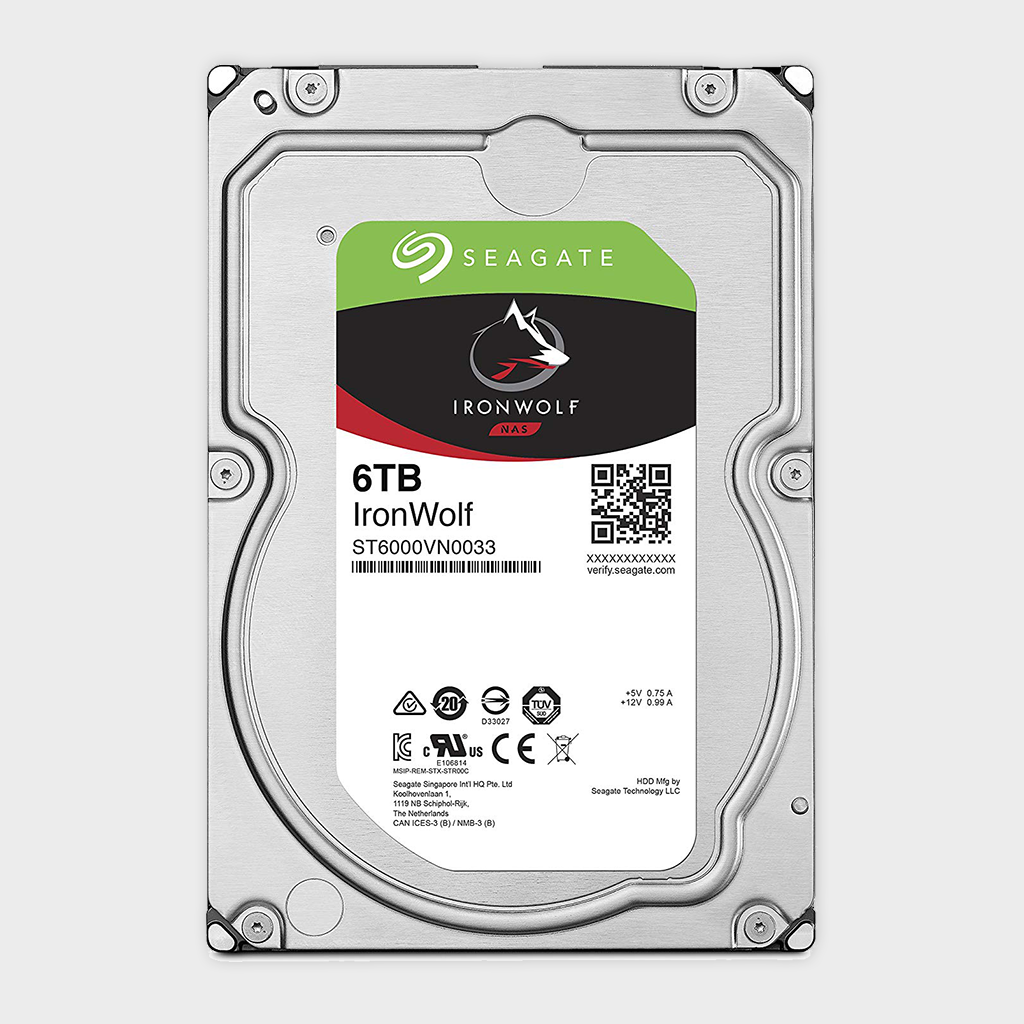 Seagate IronWolf NAS 6TB 6Gb/s 3.5-Inch 7200RPM Internal SATA HDD