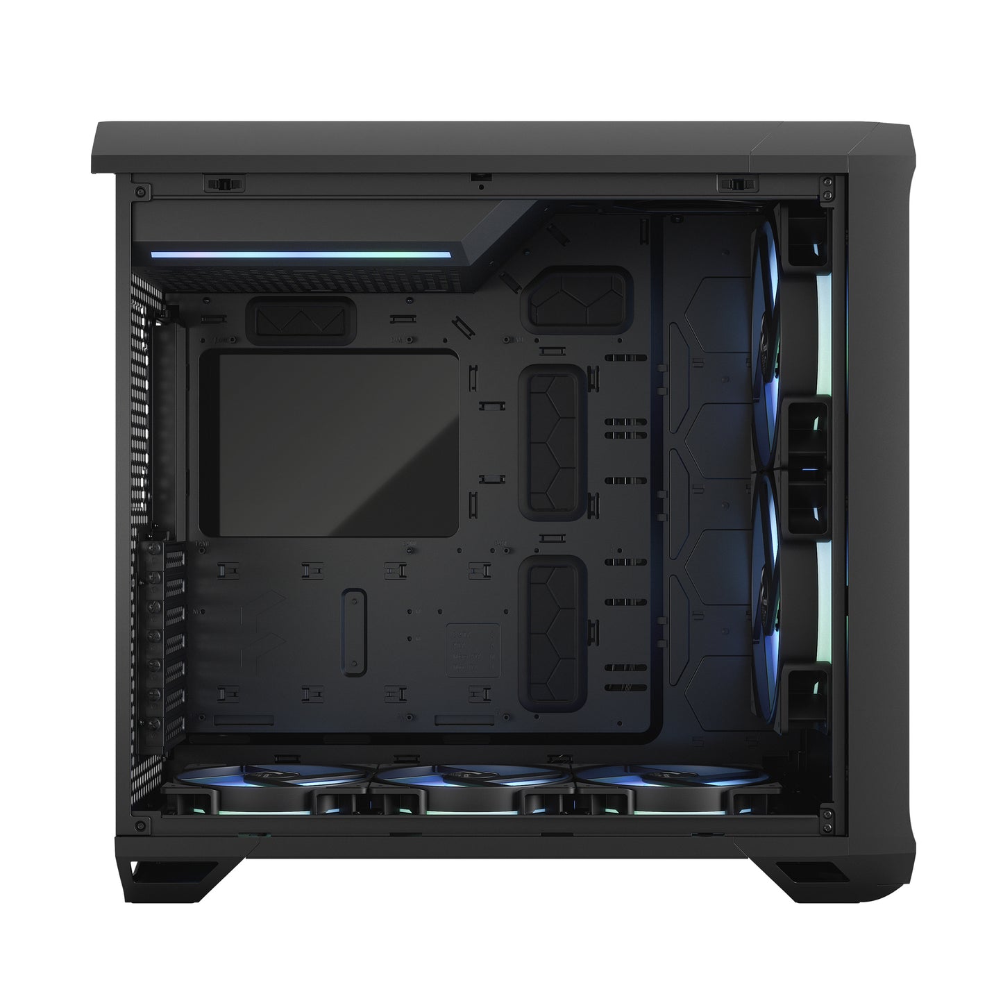 Fractal Torrent RGB Black TG ( Transparent Glass ) Light Tint Cabinet-Cabinets-Fractal-computerspace