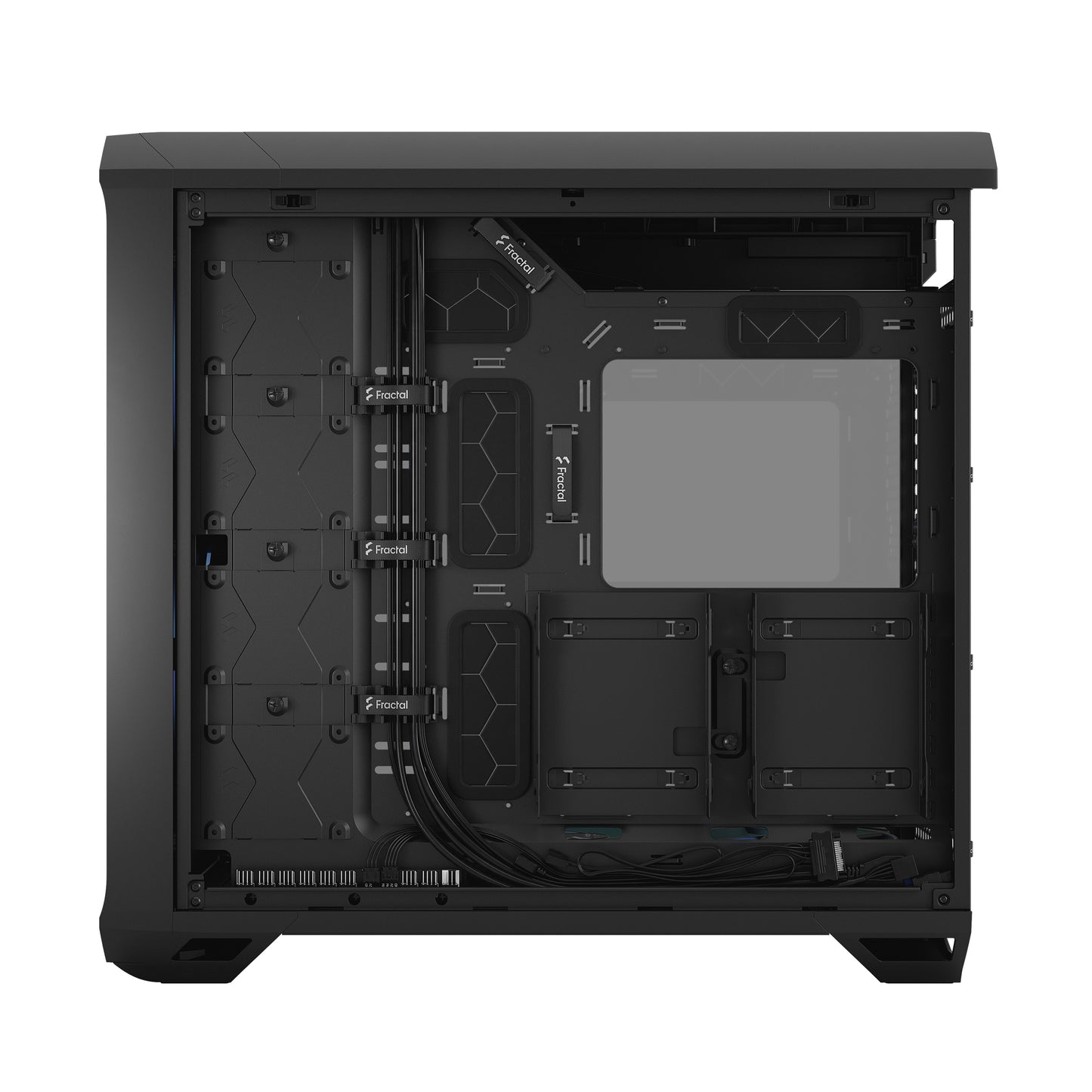 Fractal Torrent RGB Black TG ( Transparent Glass ) Light Tint Cabinet-Cabinets-Fractal-computerspace