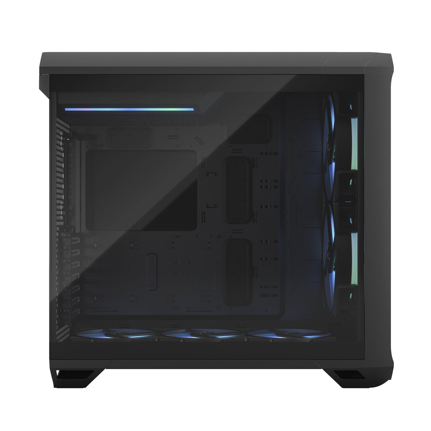 Fractal Torrent RGB Black TG ( Transparent Glass ) Light Tint Cabinet-Cabinets-Fractal-computerspace