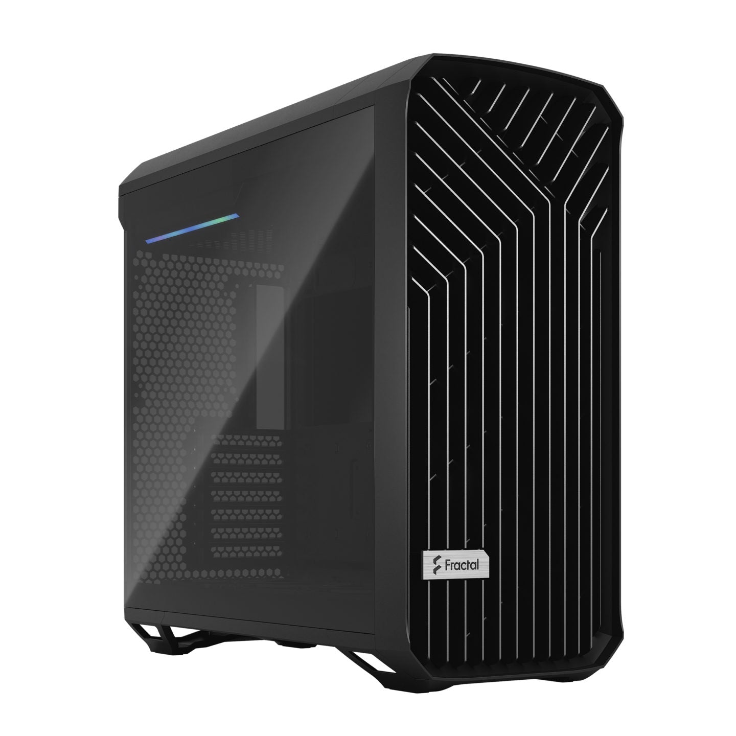 Fractal Torrent Black TG ( Transparent Glass ) Dark Tint Cabinet-Cabinets-Fractal-computerspace
