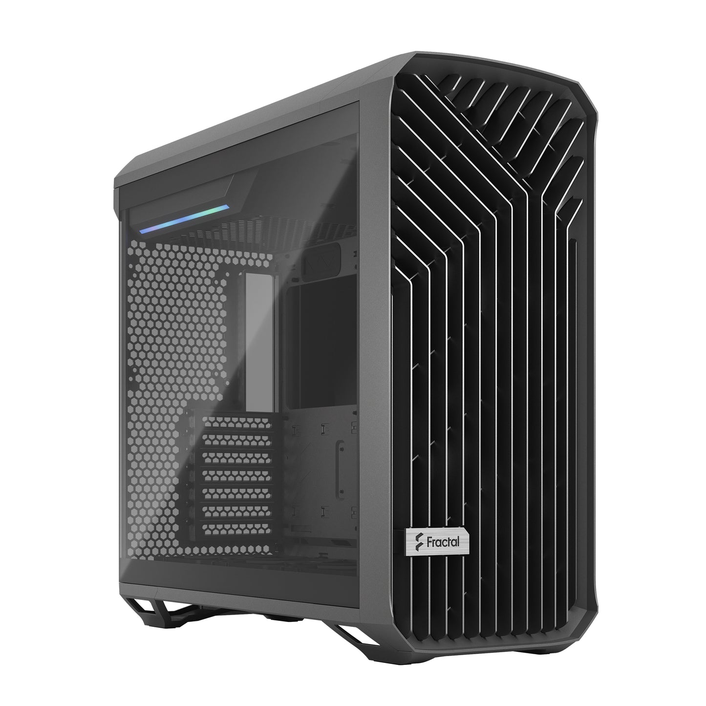 Fractal Torrent Gray TG ( Transparent Glass ) Light Tint Cabinet-Cabinets-Fractal-computerspace