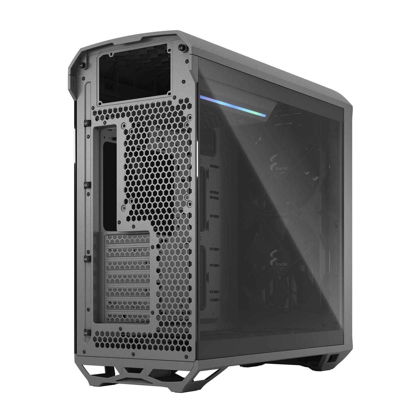 Fractal Torrent Gray TG ( Transparent Glass ) Light Tint Cabinet-Cabinets-Fractal-computerspace