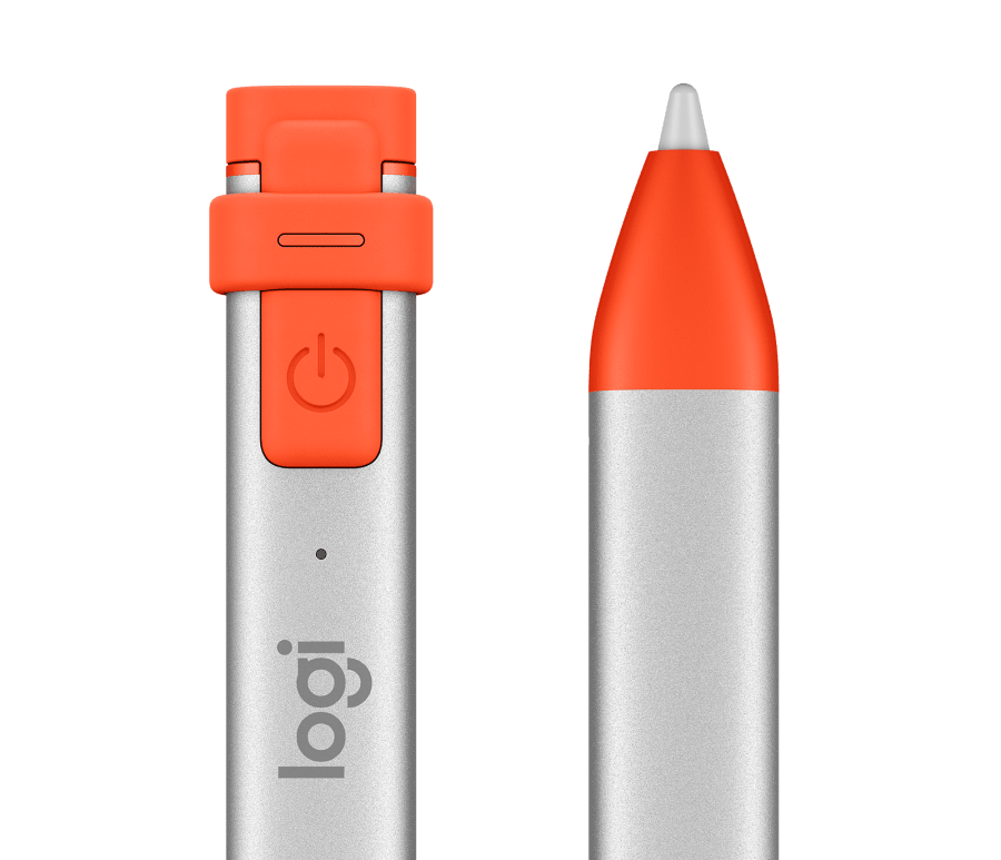 LOGITECH Crayon Digital Pencil for All iPads (2022 Releases and Later) with Apple Pencil Technology, Anti-roll Design, and Dynamic Smart tip, Orange-ACCESSORIES-Logitech-computerspace