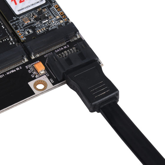 Silverstone ECM22 Adapter Card With Thermal Pad Convert M.2 ssd to PCIe X 4 and SATA