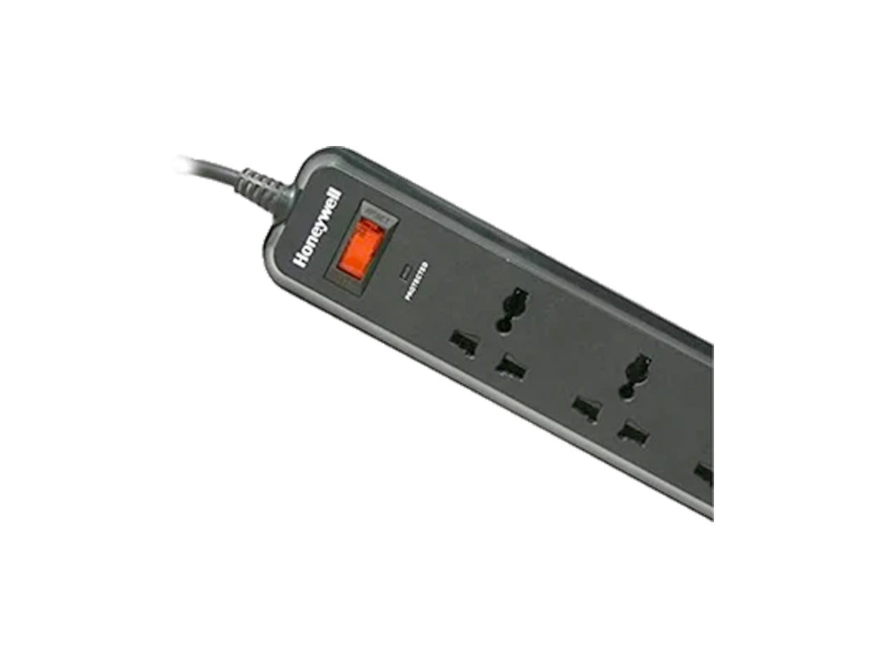 Honeywell Master Switch 4 Socket Surge Protector (Black)
