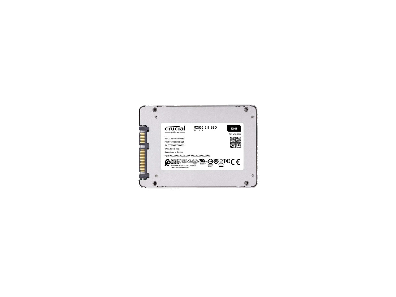 Crucial MX500 500GB 3D NAND SATA 2.5 Inch Internal SSD