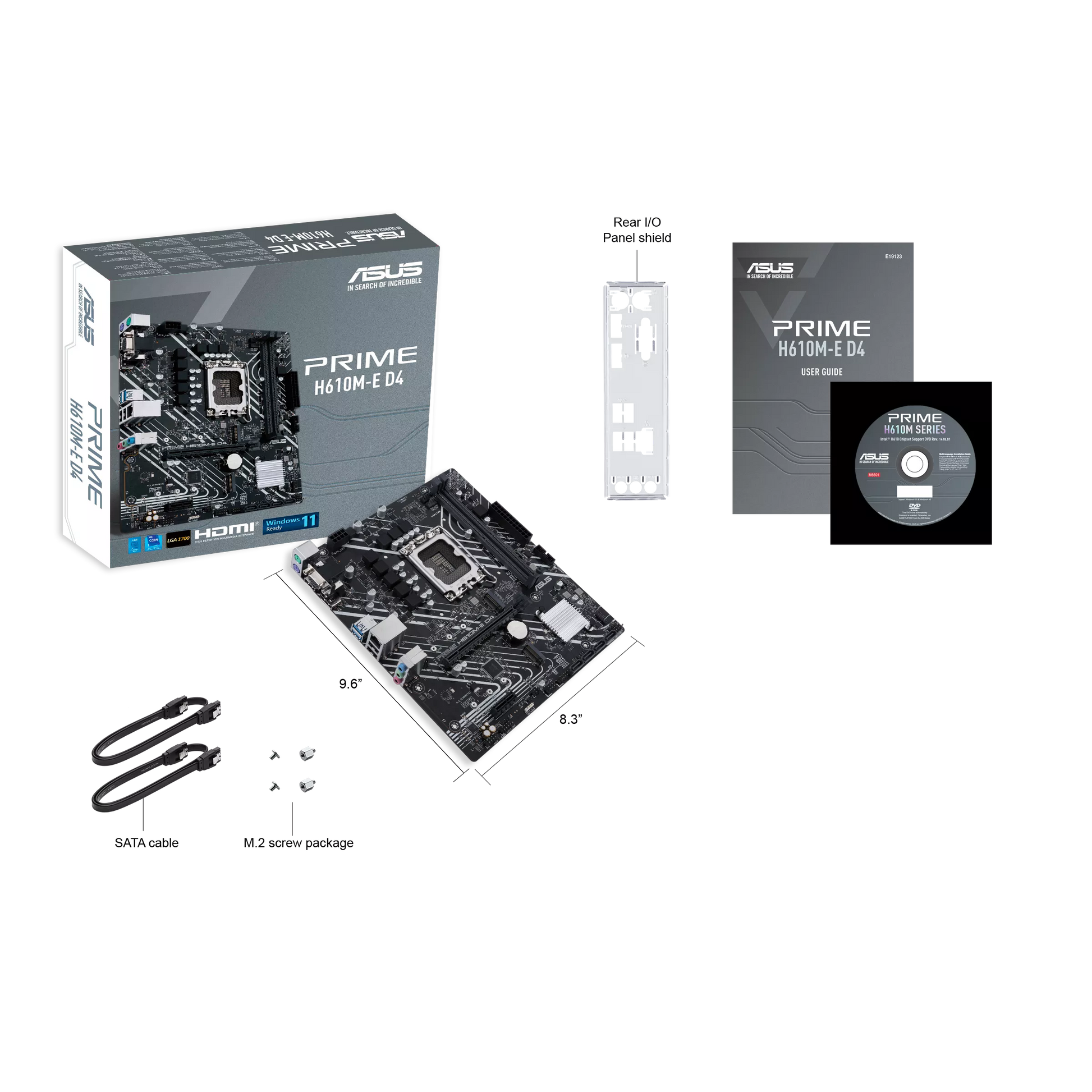 Asus PRIME-H610M-E-D4 12th gen intel Motherboard-Motherboards-ASUS-computerspace
