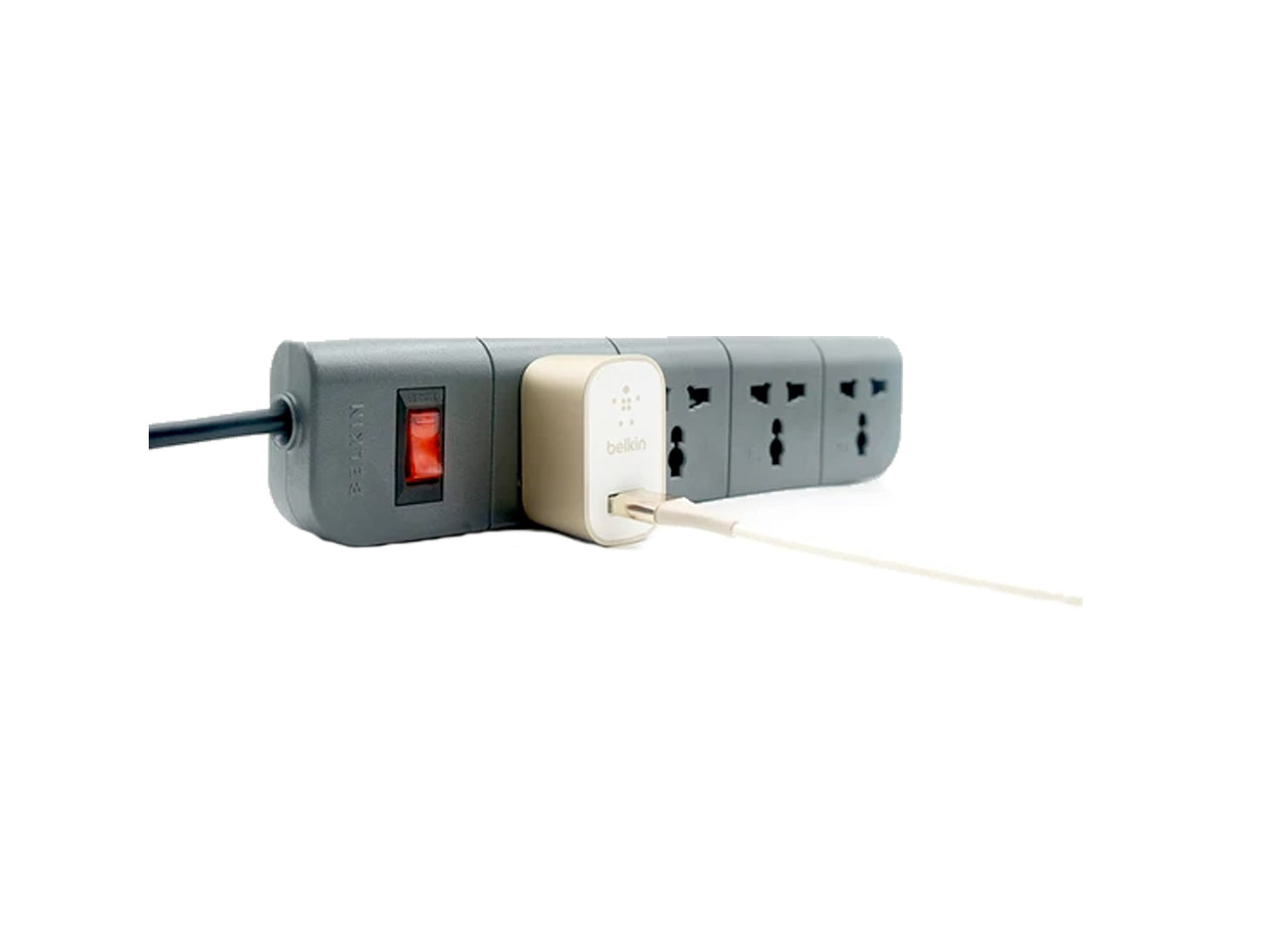 Belkin Essential Series F9E400zb1.5MGRY 4-Socket Surge Protector-Surge Protector-computerspace