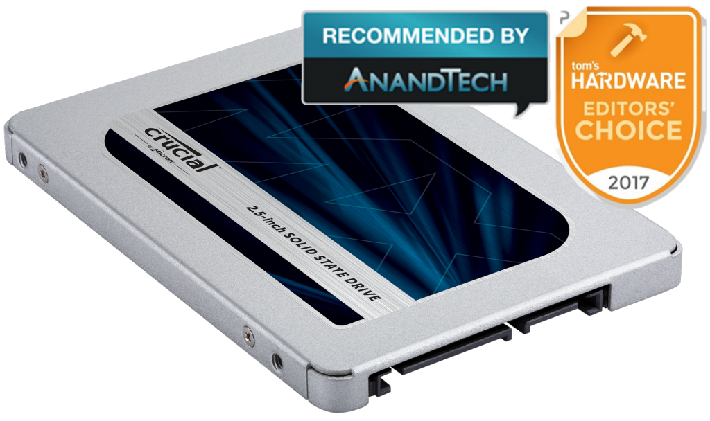 Crucial MX500 2TB 3D NAND SATA 2.5" 7mm (with 9.5mm adapter) Internal SSD
