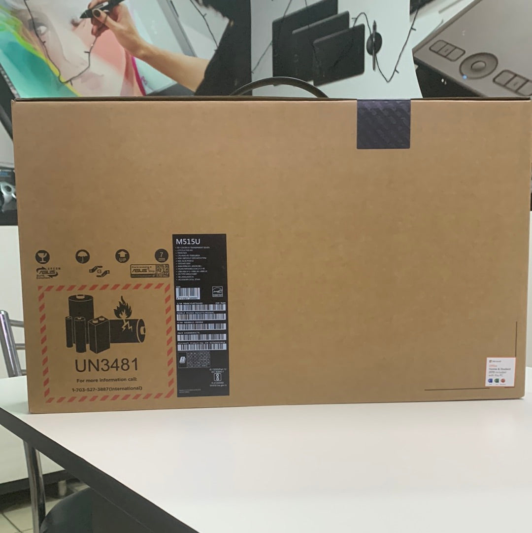 Asus M515U AMD R5-5500U 512GB pcie ssd win 10 8GB RAM 15.6 inch HD Transparent silver Laptop-Laptops-ASUS-computerspace