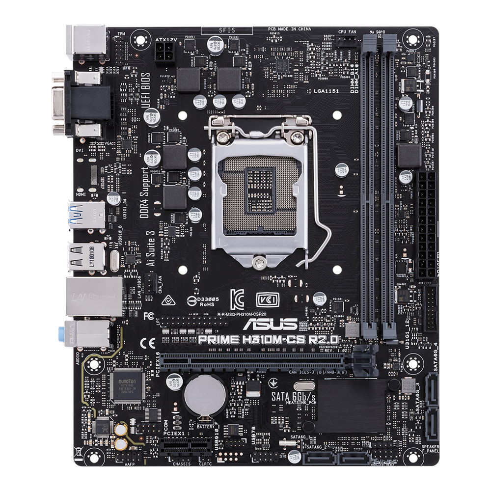 ASUS Prime H310M-CS R2.0 Motherboard-Motherboard-ASUS-computerspace