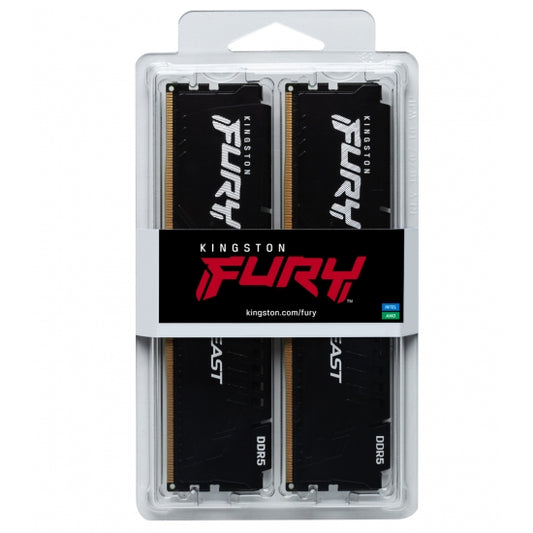 Kingston Fury Beast KF560C40BBK2-32 32GB (16GB x2) DDR5 6000Mhz Non ECC DIMM-Memory-Kingston-computerspace