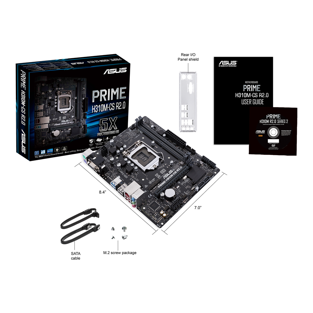 ASUS Prime H310M-CS R2.0 Motherboard-Motherboard-ASUS-computerspace