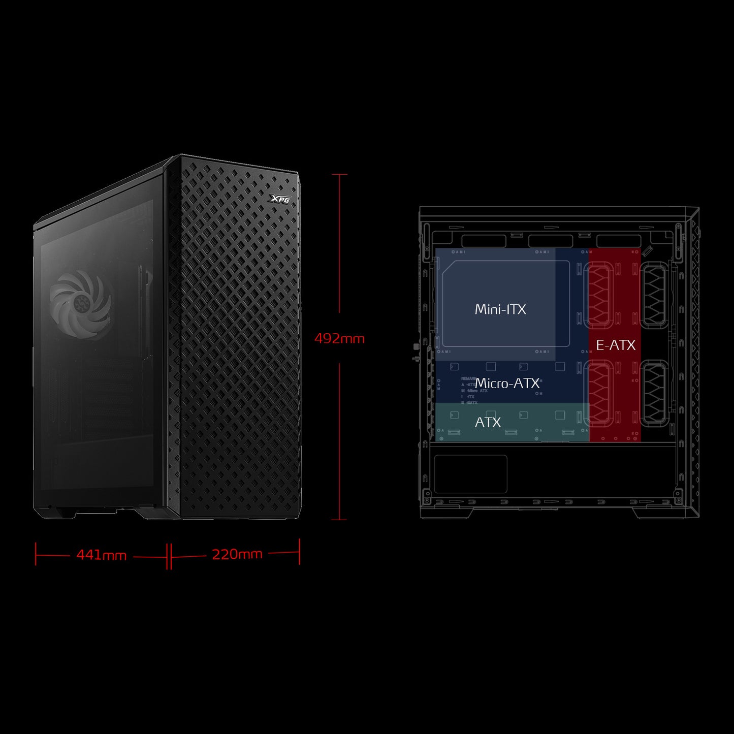 XPG CHASSIS DEFENDER PRO BLACK-BKCWW-XPG-computerspace