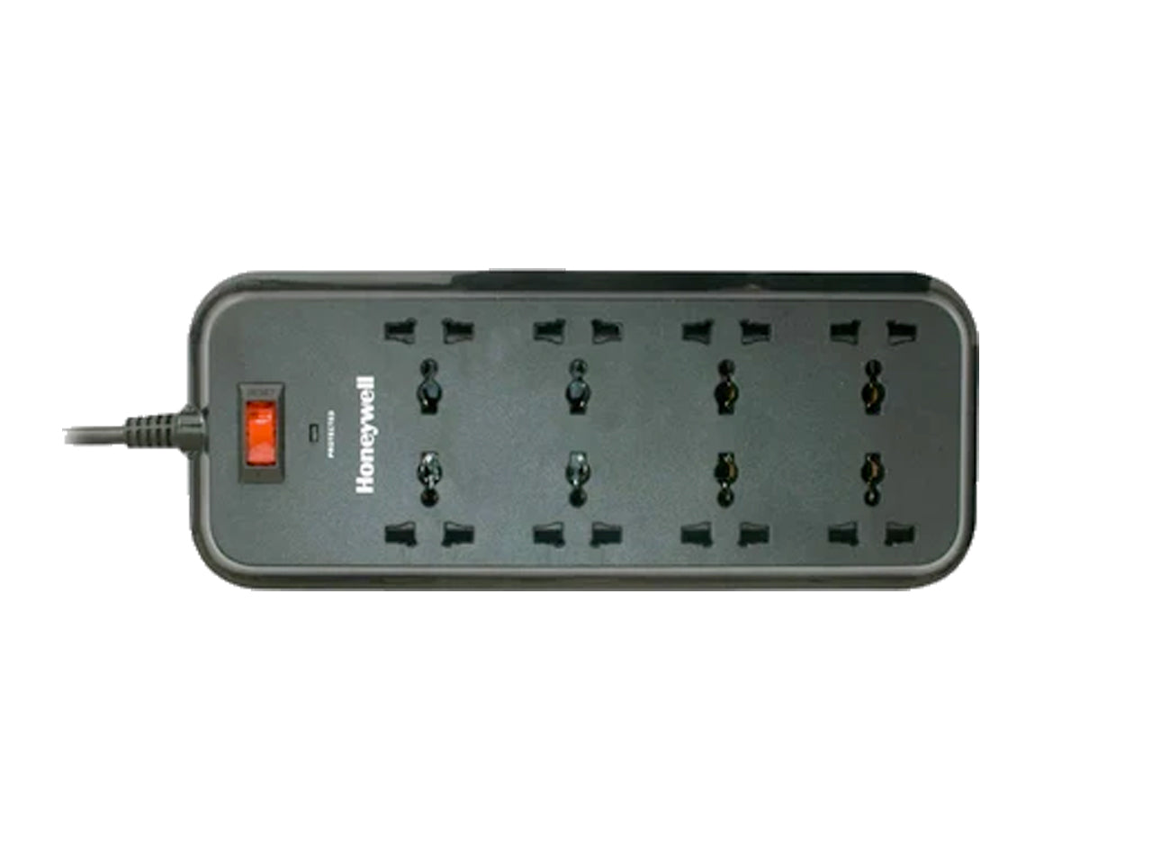 Honeywell Master Switch 8 Socket Surge Protector (Black)