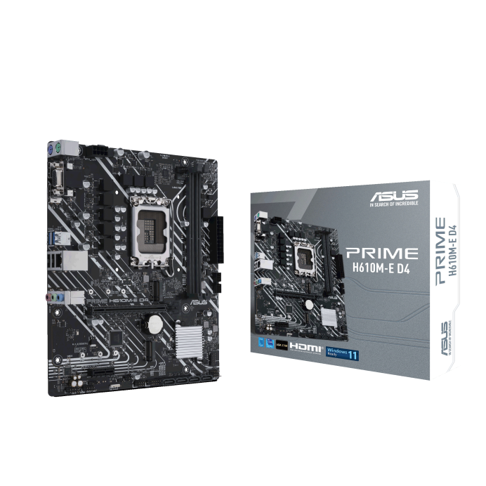 Asus PRIME-H610M-E-D4 12th gen intel Motherboard-Motherboards-ASUS-computerspace