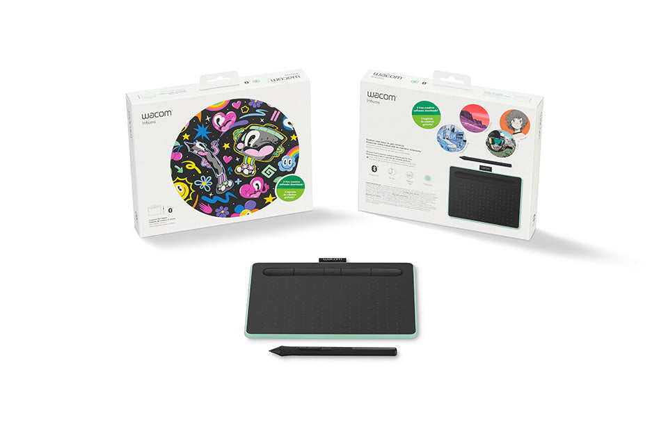 Wacom Intuos Bluetooth CTL-6100WL/K0-CX Digital Graphics Pen Tablet for Drawing (Black) Medium (10.4-inch x 7.8-inch) Battery Free Pen with 4096 Pressure | Compatible with Windows, Mac & Android-Tablet Pen-Wacom-computerspace