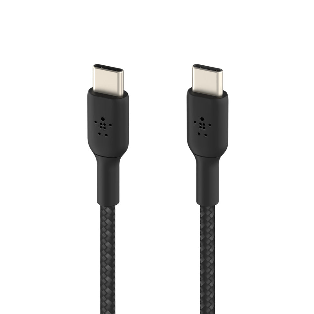 Belkin USB C to USB C Fast Charging Type C Cable Tough Unbreakable Braided Nylon Material, 60W PD, 3.3 feet (1 Meter) – Black, USB-IF Certified-Cables-computerspace