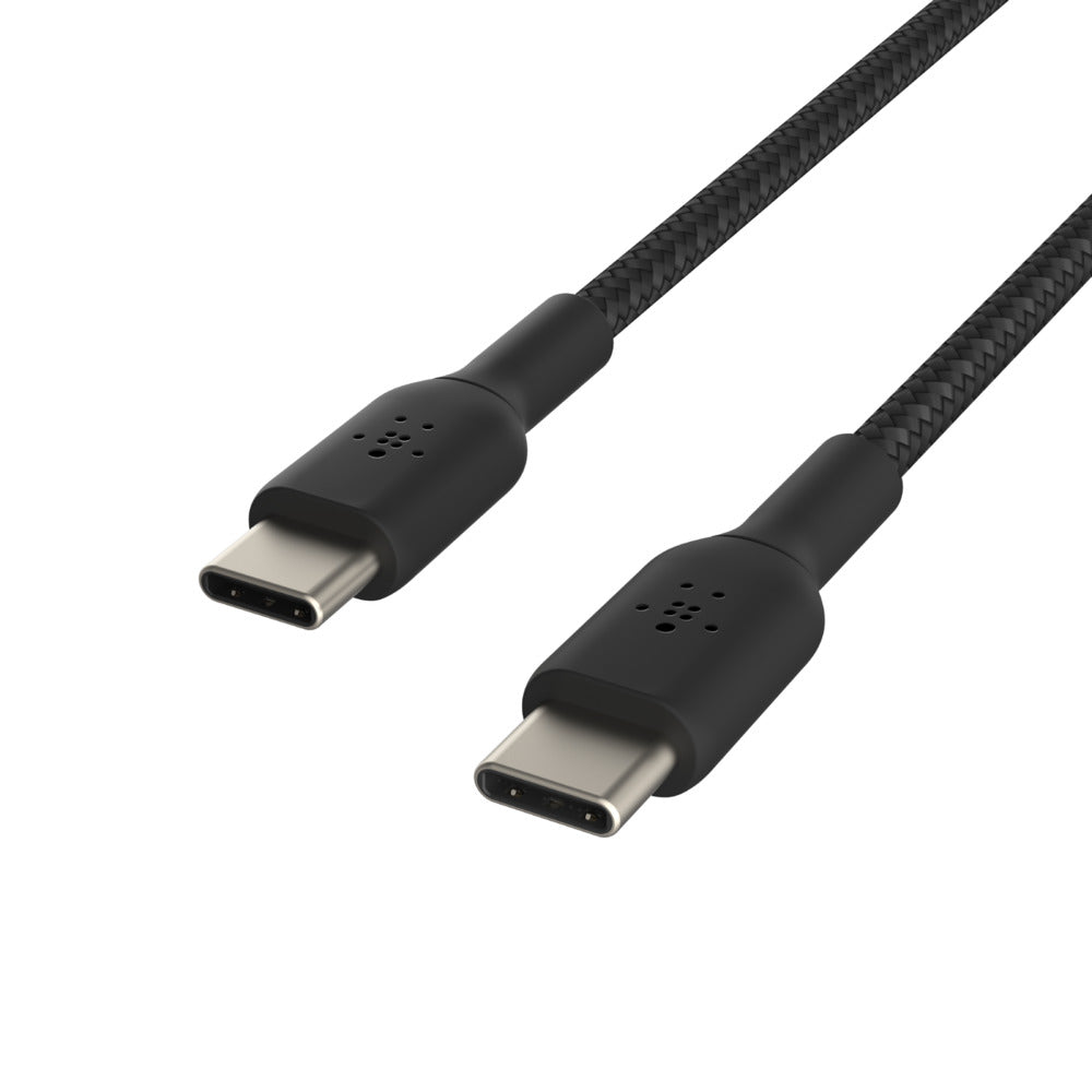 Belkin USB C to USB C Fast Charging Type C Cable Tough Unbreakable Braided Nylon Material, 60W PD, 3.3 feet (1 Meter) – Black, USB-IF Certified-Cables-computerspace