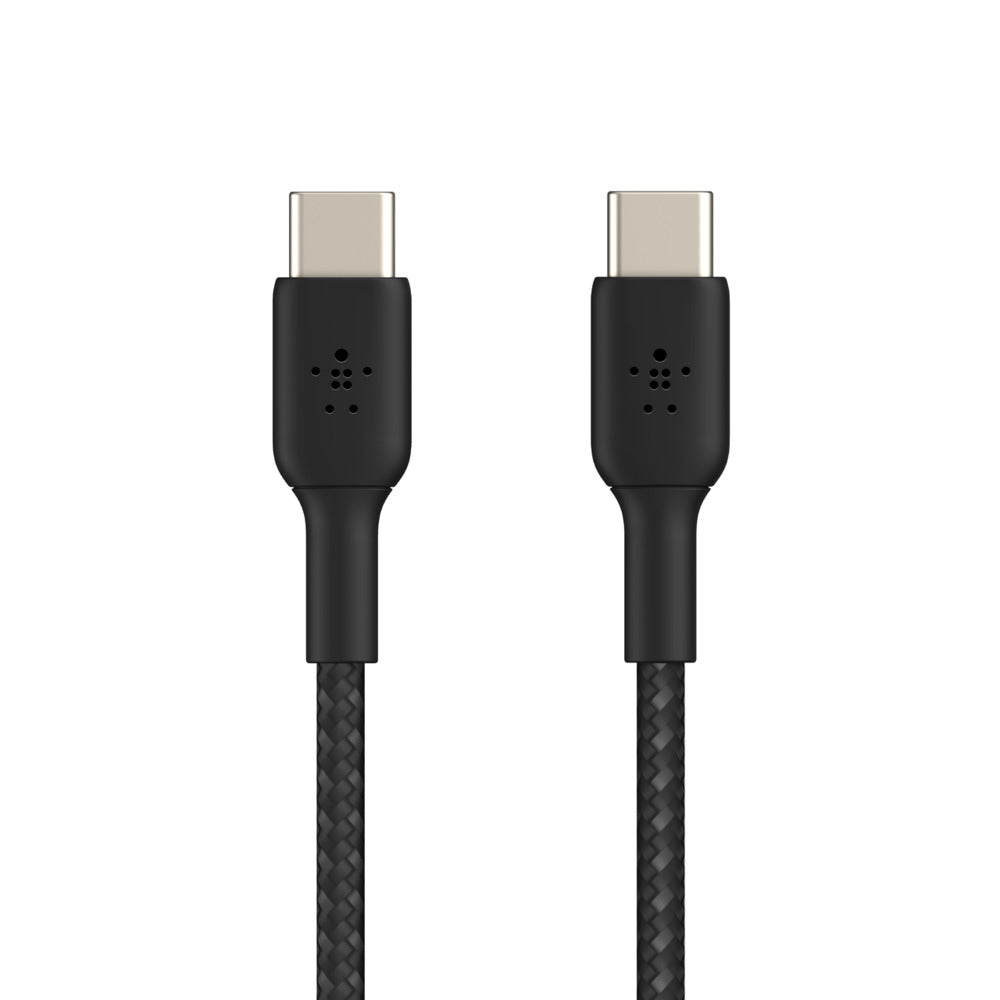 Belkin USB C to USB C Fast Charging Type C Cable Tough Unbreakable Braided Nylon Material, 60W PD, 3.3 feet (1 Meter) – Black, USB-IF Certified-Cables-computerspace