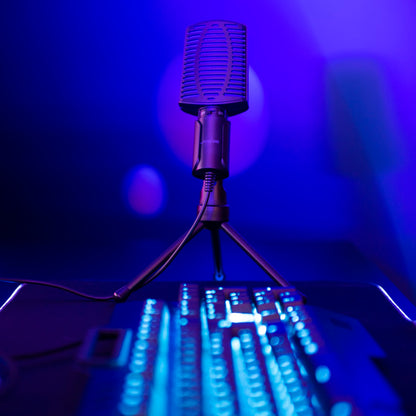 Hama Stream 100 Gaming Microphone | Streaming Podcast Mic | RGB Gaming Accessory | Compatible with PC, Laptop & Gaming Setup