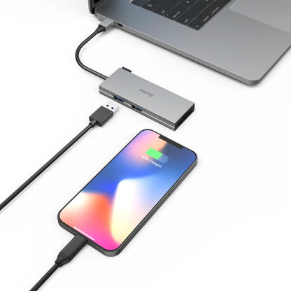 Hama USB-C Multiport Hub 6 Ports Advanced | Multiport USB Hub with HDMI, USB & PD Charging | Compatible with Laptop, MacBook & Windows PC