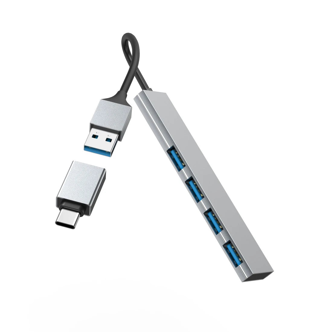 Hama USB 4 Port Hub Ultraslim 3.2 Gen | Multiport USB Hub with HDMI, USB & PD Charging | Compatible with Laptop, MacBook & Windows PC